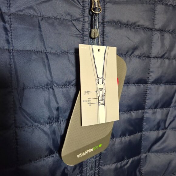 NWT Lands End Navy Quilted Insulated Puffer Jacket Men's Small Polyester - Picture 3 of 8